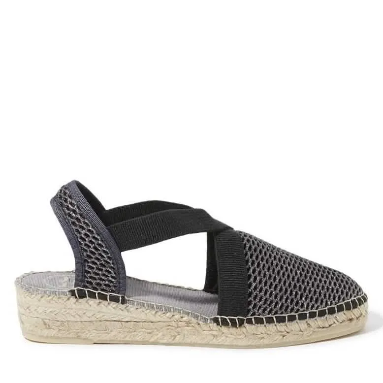 Vera-ZY Women's Glitter Wedge Espadrille Shoes in Cotton Blend