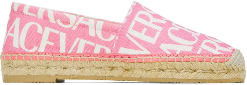 Versace Pink Logo Espadrilles