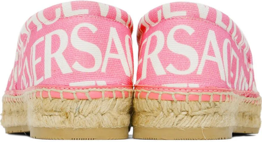 Versace Pink Logo Espadrilles