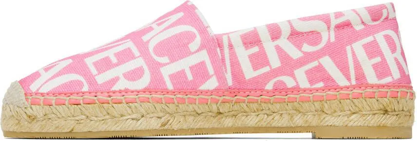 Versace Pink Logo Espadrilles