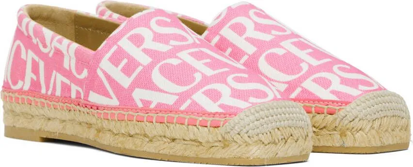 Versace Pink Logo Espadrilles