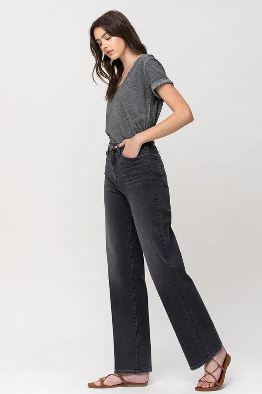 Wheaton Slim Fit High Waist Wide Leg Jeans