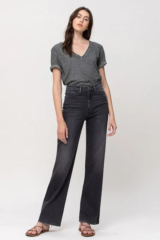 Wheaton Slim Fit High Waist Wide Leg Jeans