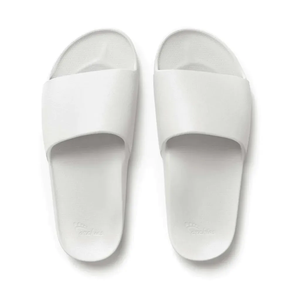 White Archies Slide Sandals