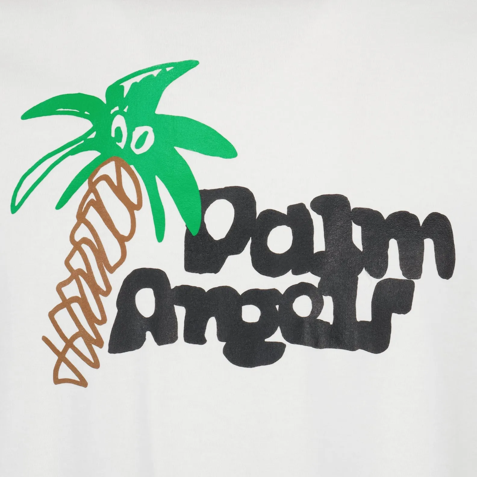 White Sketchy T-shirt Featuring Palm Print