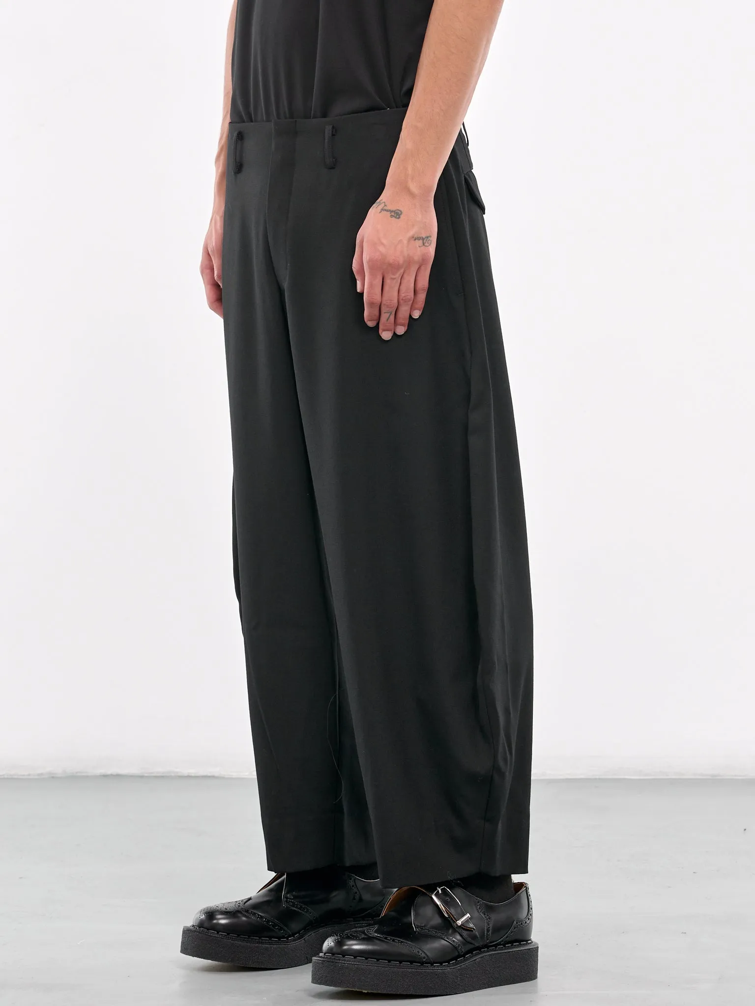 Wide Leg Trousers (PN-P055-051-BLACK)