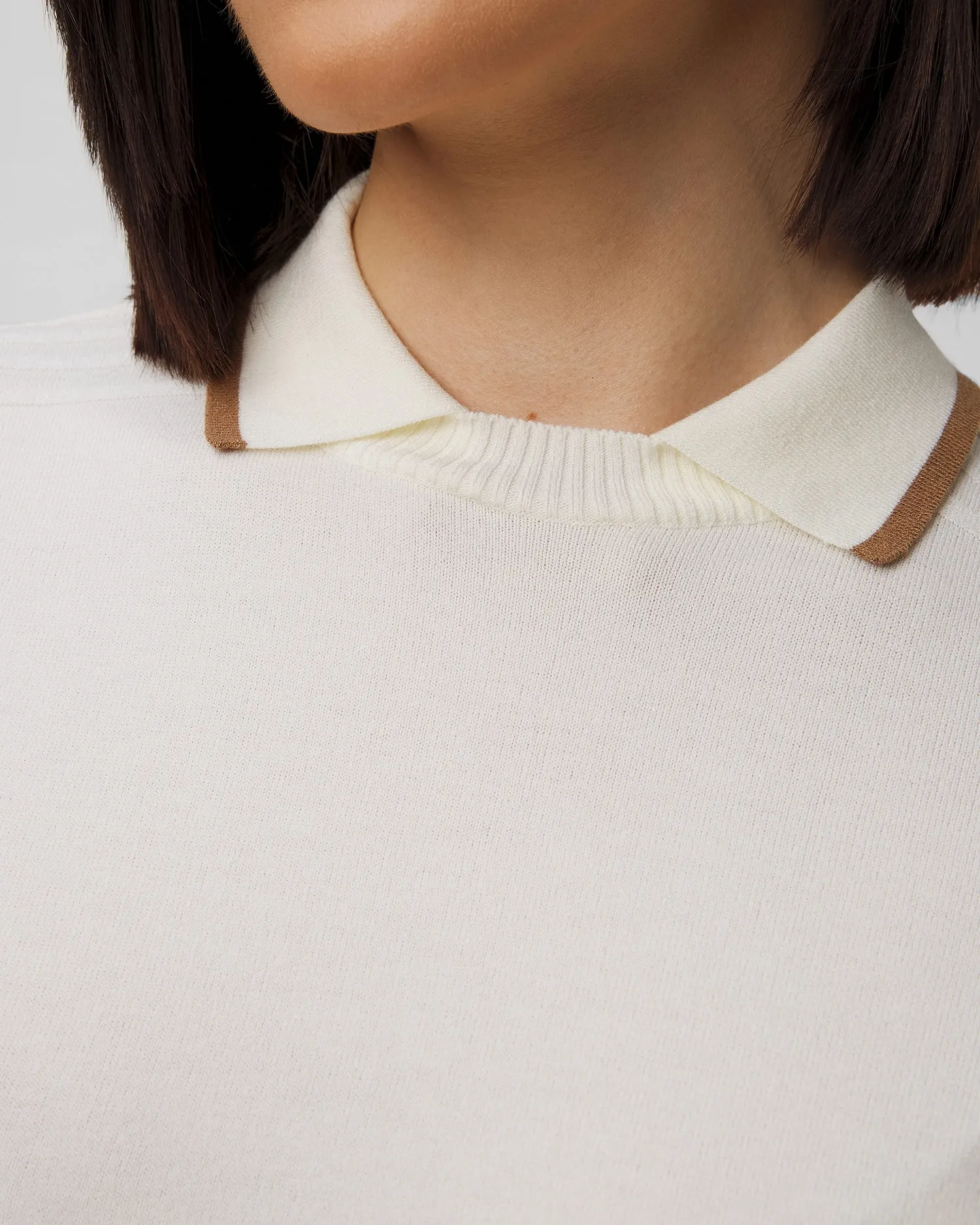 Women's knitted polo with sleeves Chervo Nolita N0007-150