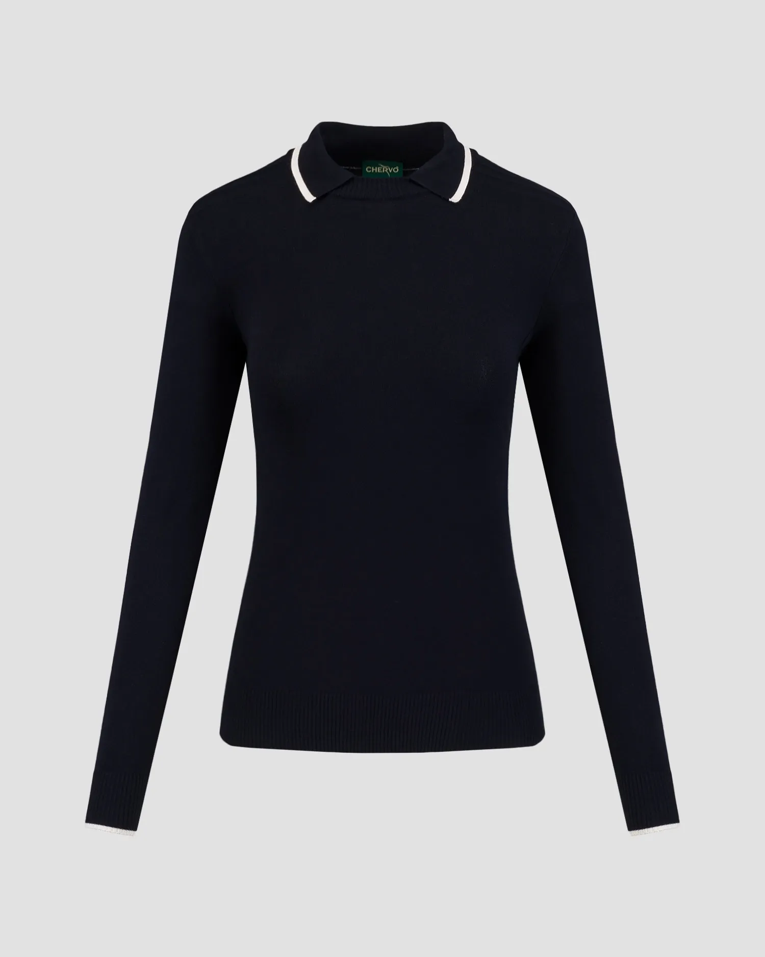 Women's knitted polo with sleeves Chervo Nolita N0007-599