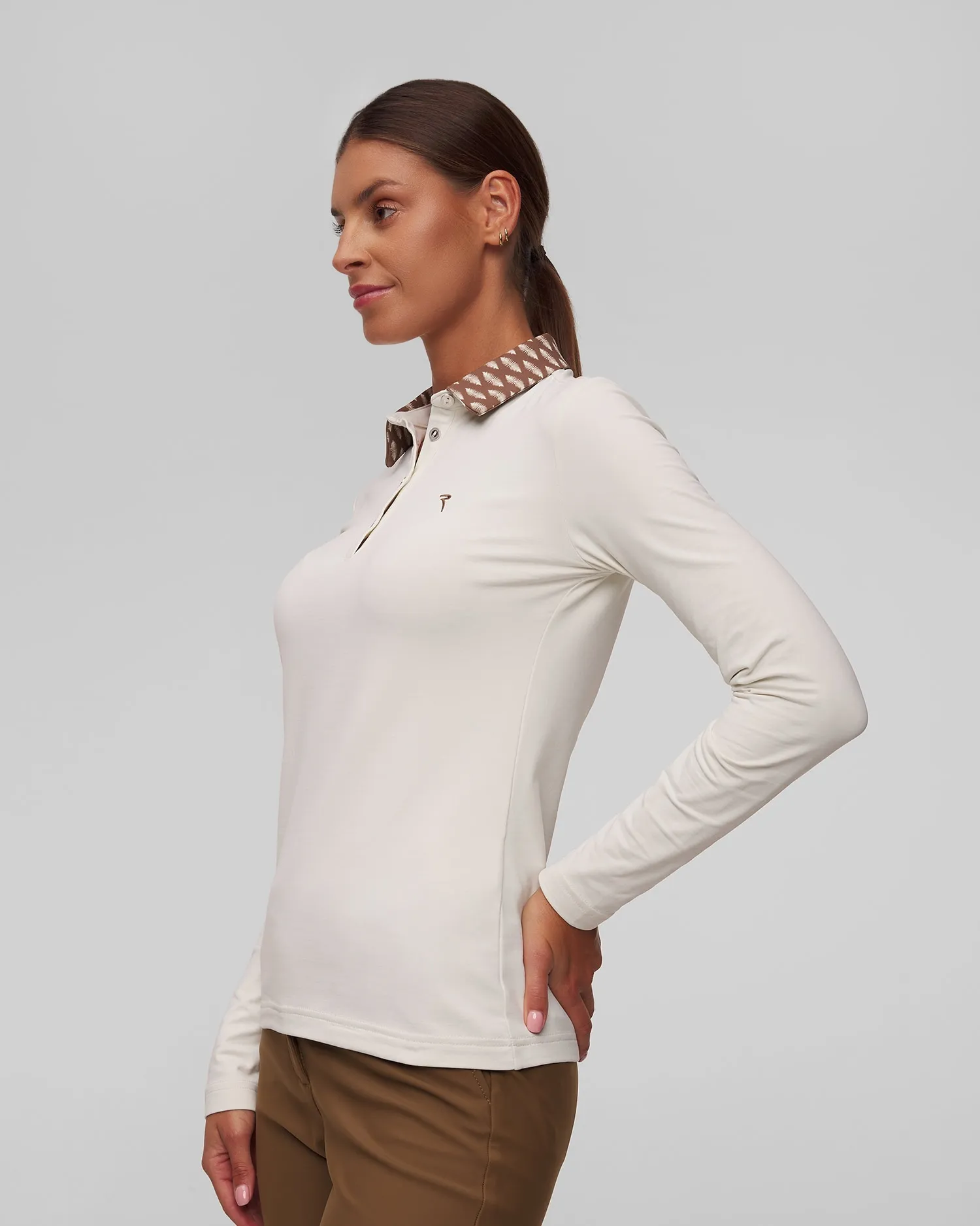 Women's long sleeve polo Chervo Affine A0005-a05