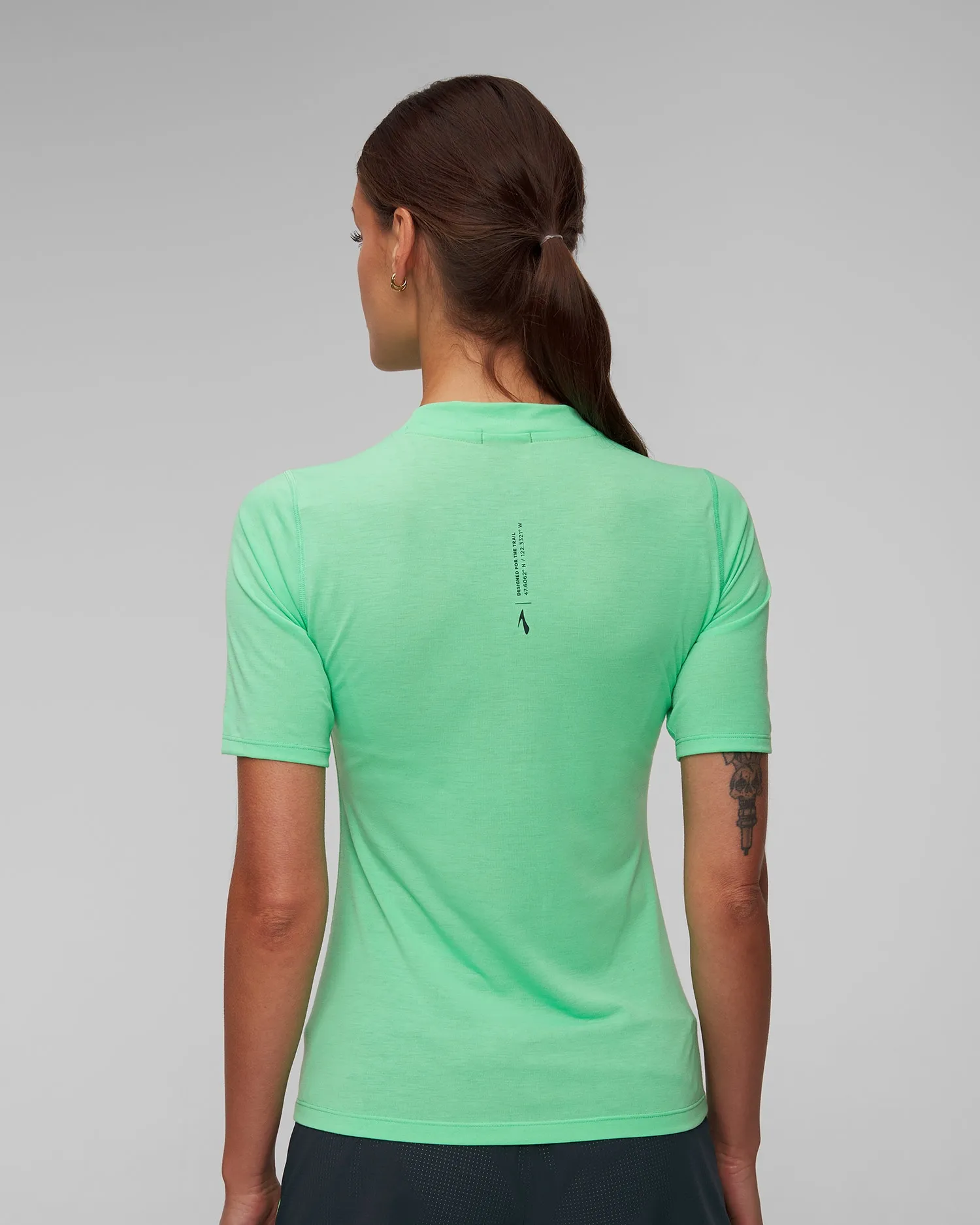 Women's running T-shirt Brooks High Point 221638353-hyper-green