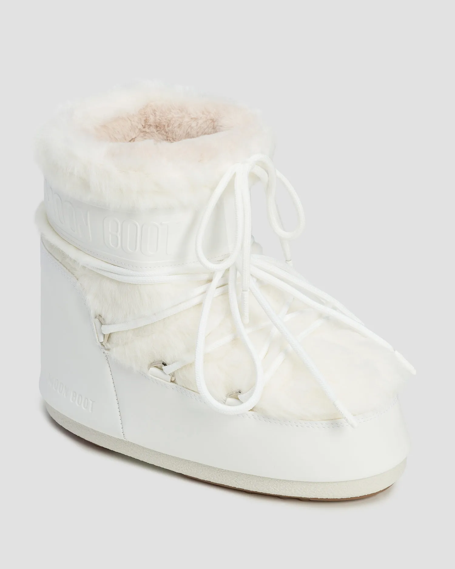 Women's white snow boots Moon Boot Icon Low Faux Fur 80D1409390-a002