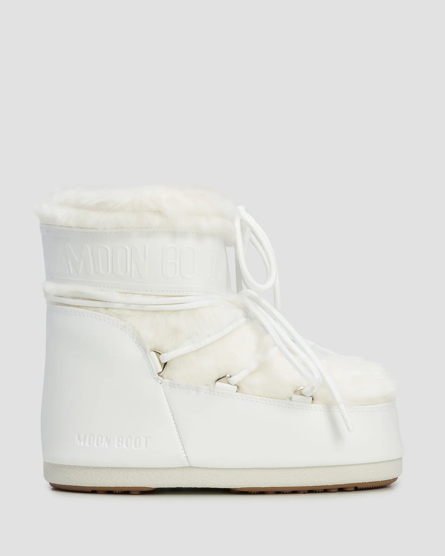 Women's white snow boots Moon Boot Icon Low Faux Fur 80D1409390-a002