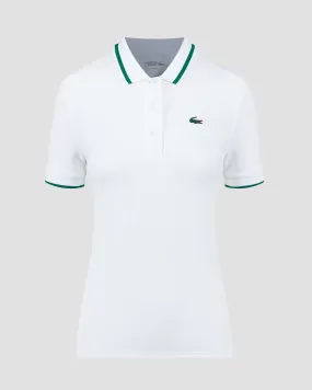 Women's white tennis polo Lacoste PF0965 pf0965-737