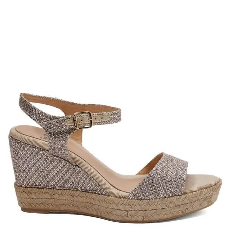 Women's Agnes-S Espadrille Wedge Sandal in Cotton Blend Fabric