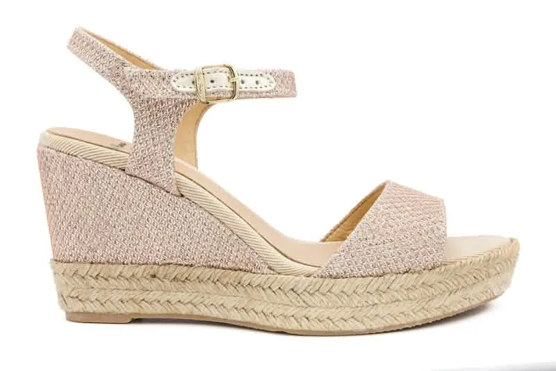 Women's Agnes-S Espadrille Wedge Sandal in Cotton Blend Fabric