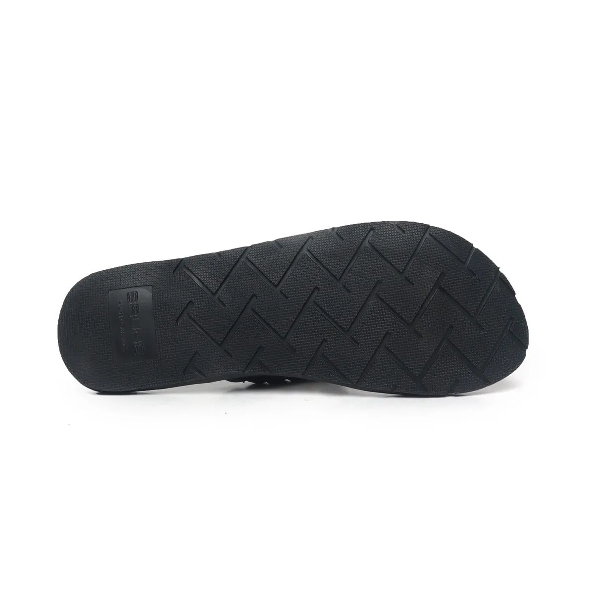 Women's Black Knotted T-Strap Slippers By Brune & Bareskin