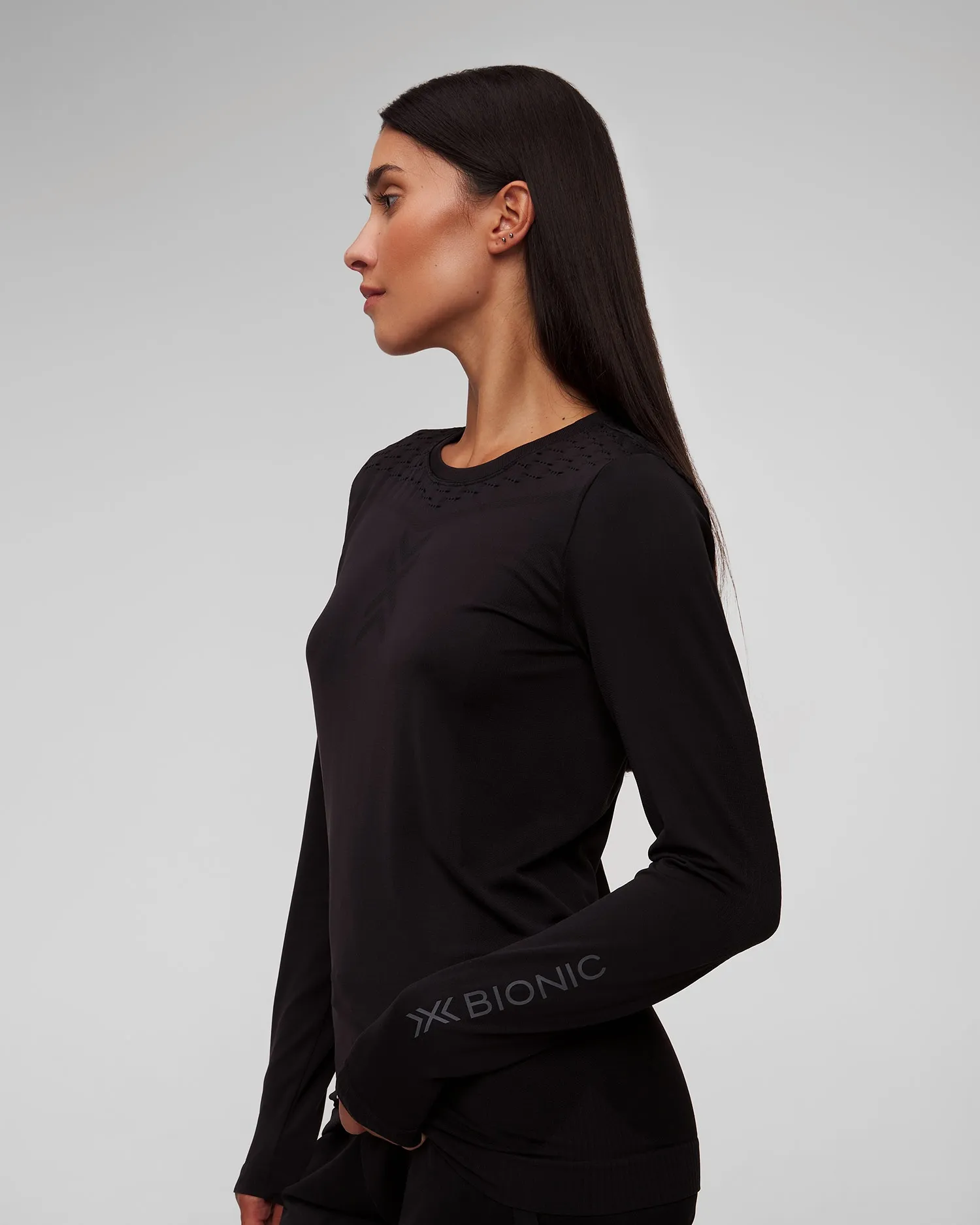 Women’s black longsleeve X-Bionic X-Ential Shirt LS y1x9w24w-b120