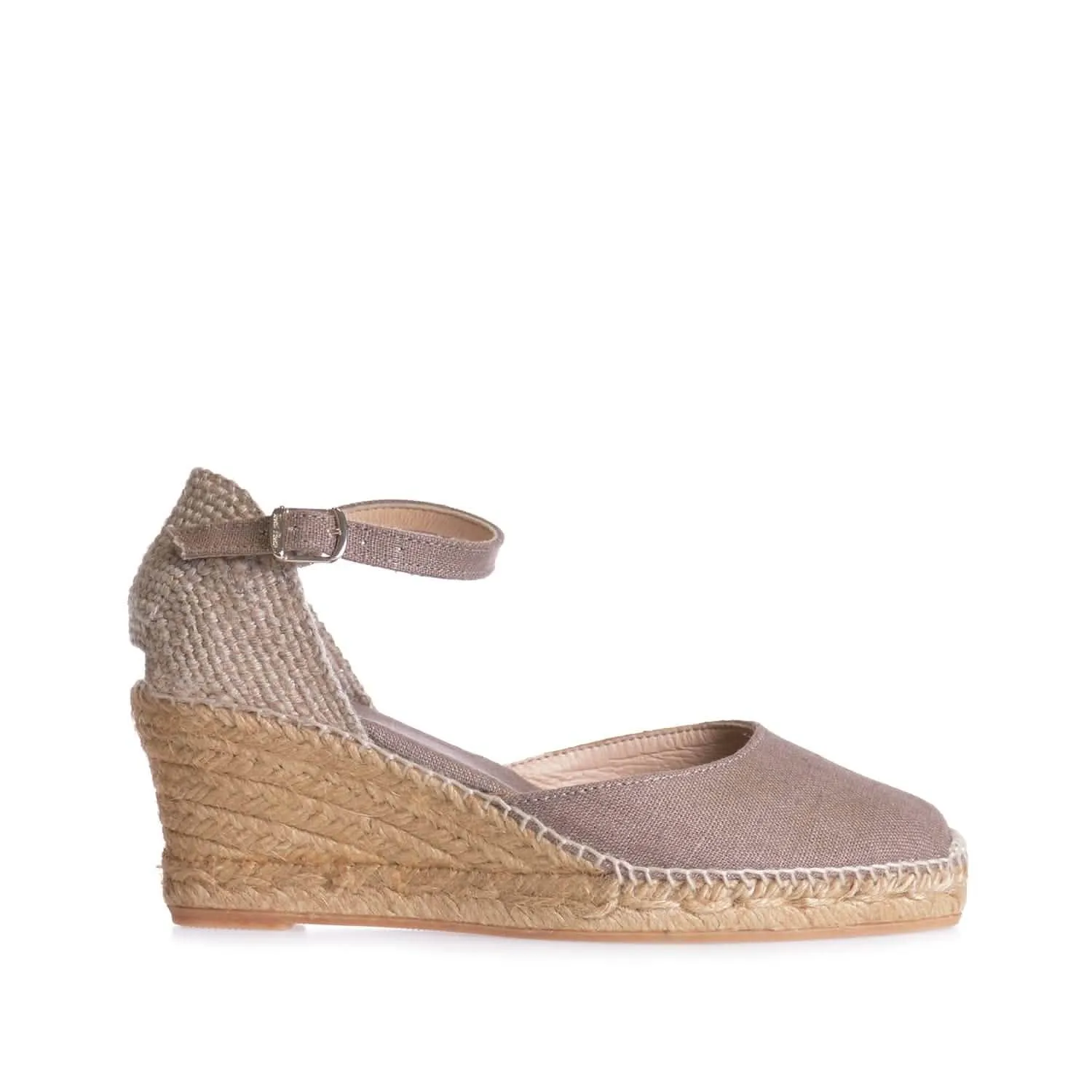 Women's Closed Toe Linen Wedge Espadrille - Caldes.