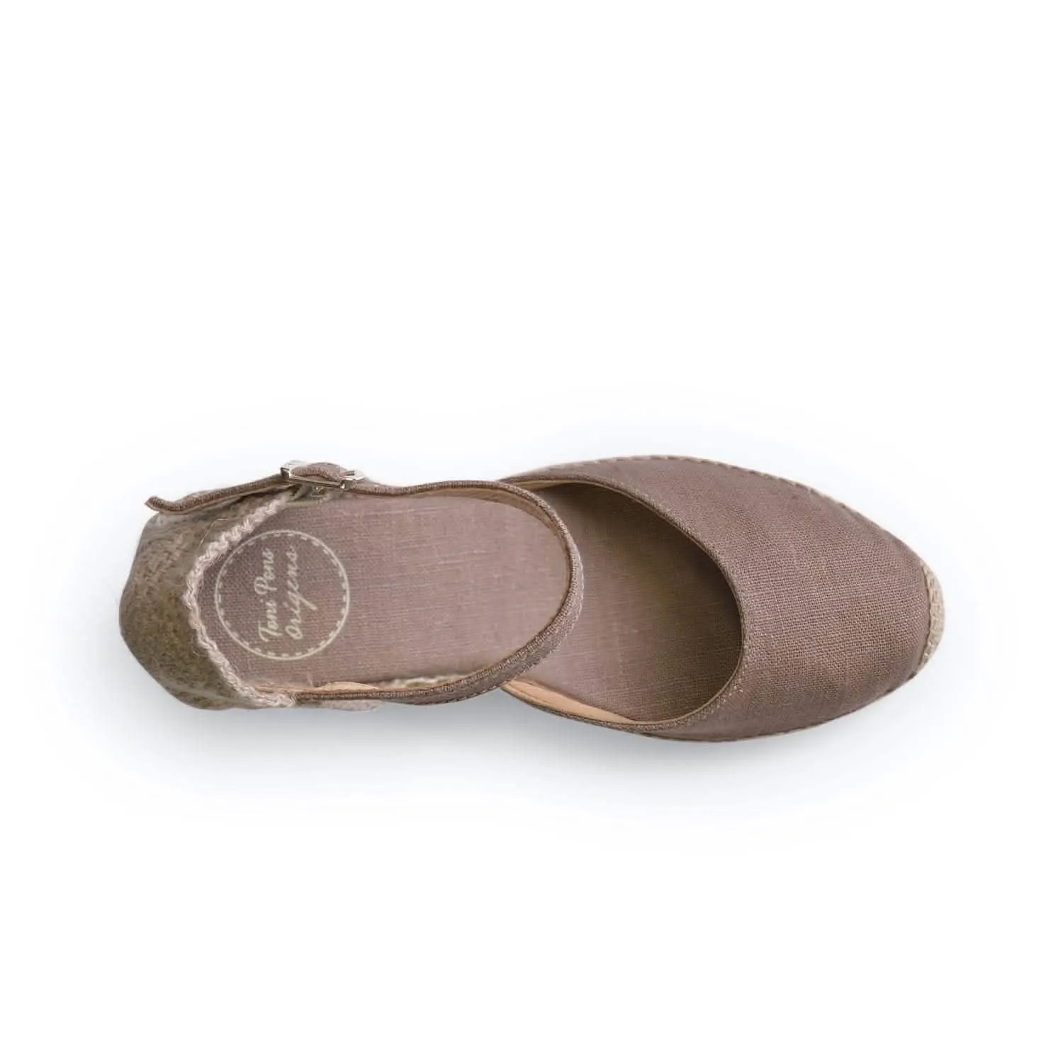 Women's Closed Toe Linen Wedge Espadrille - Caldes.