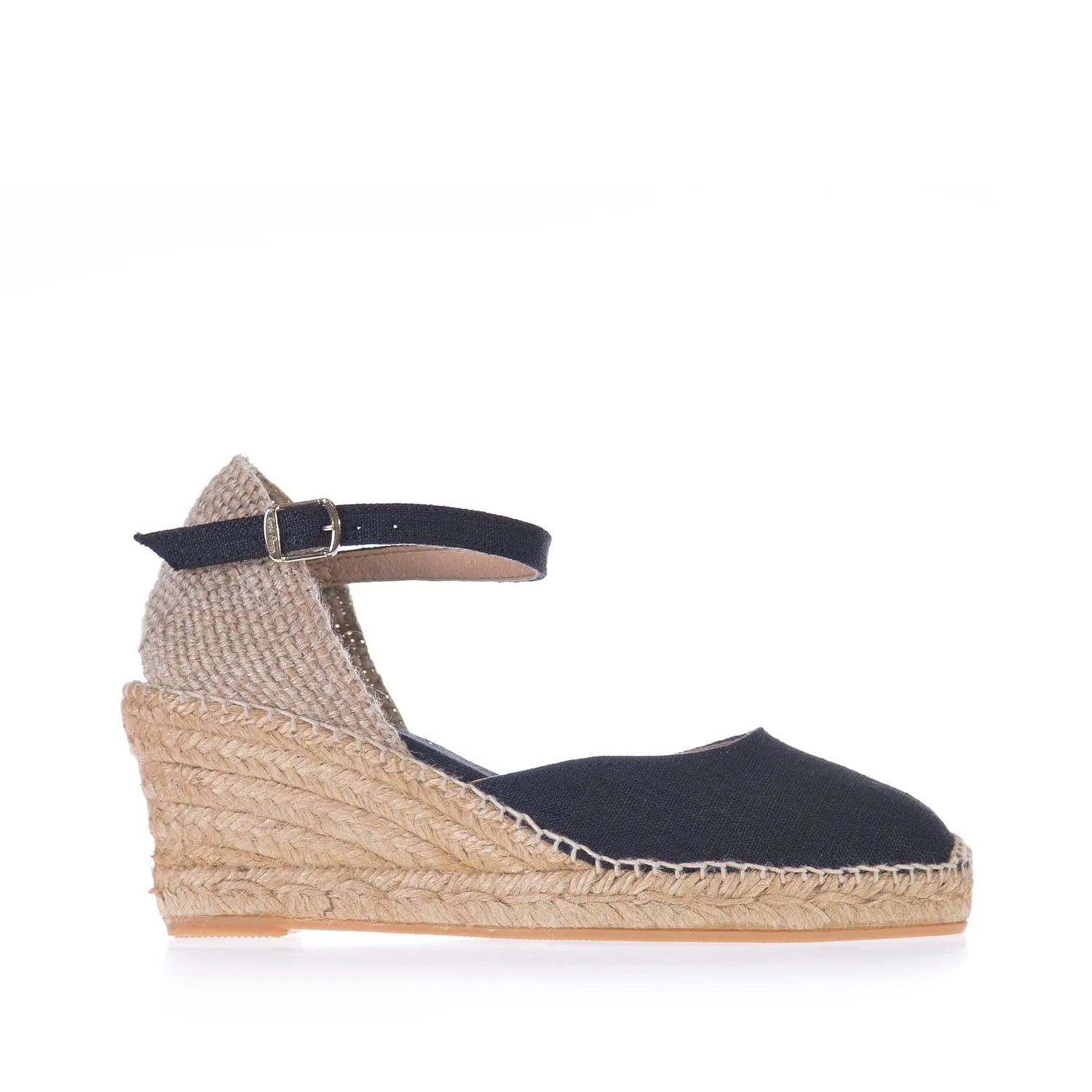 Women's Closed Toe Linen Wedge Espadrille - Caldes.