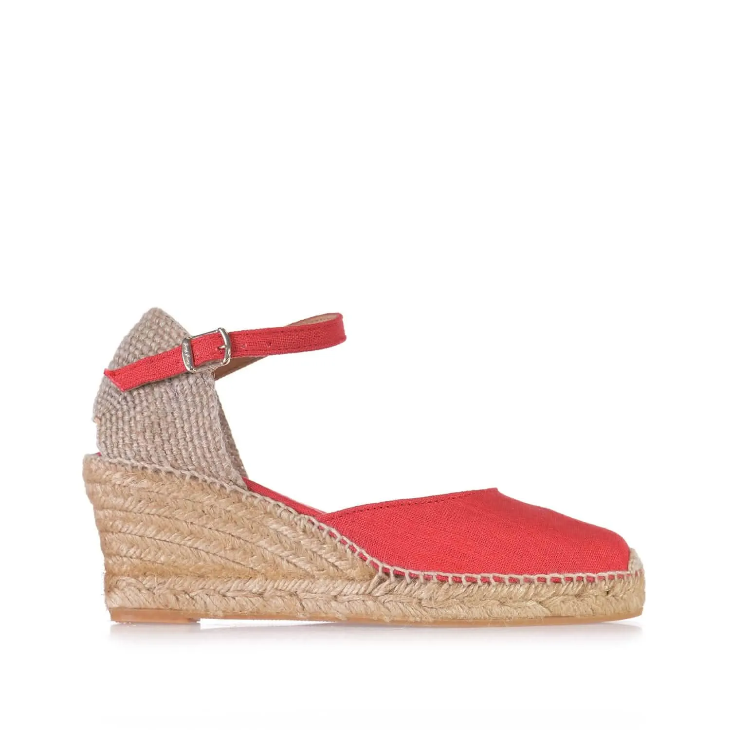 Women's Closed Toe Linen Wedge Espadrille - Caldes.