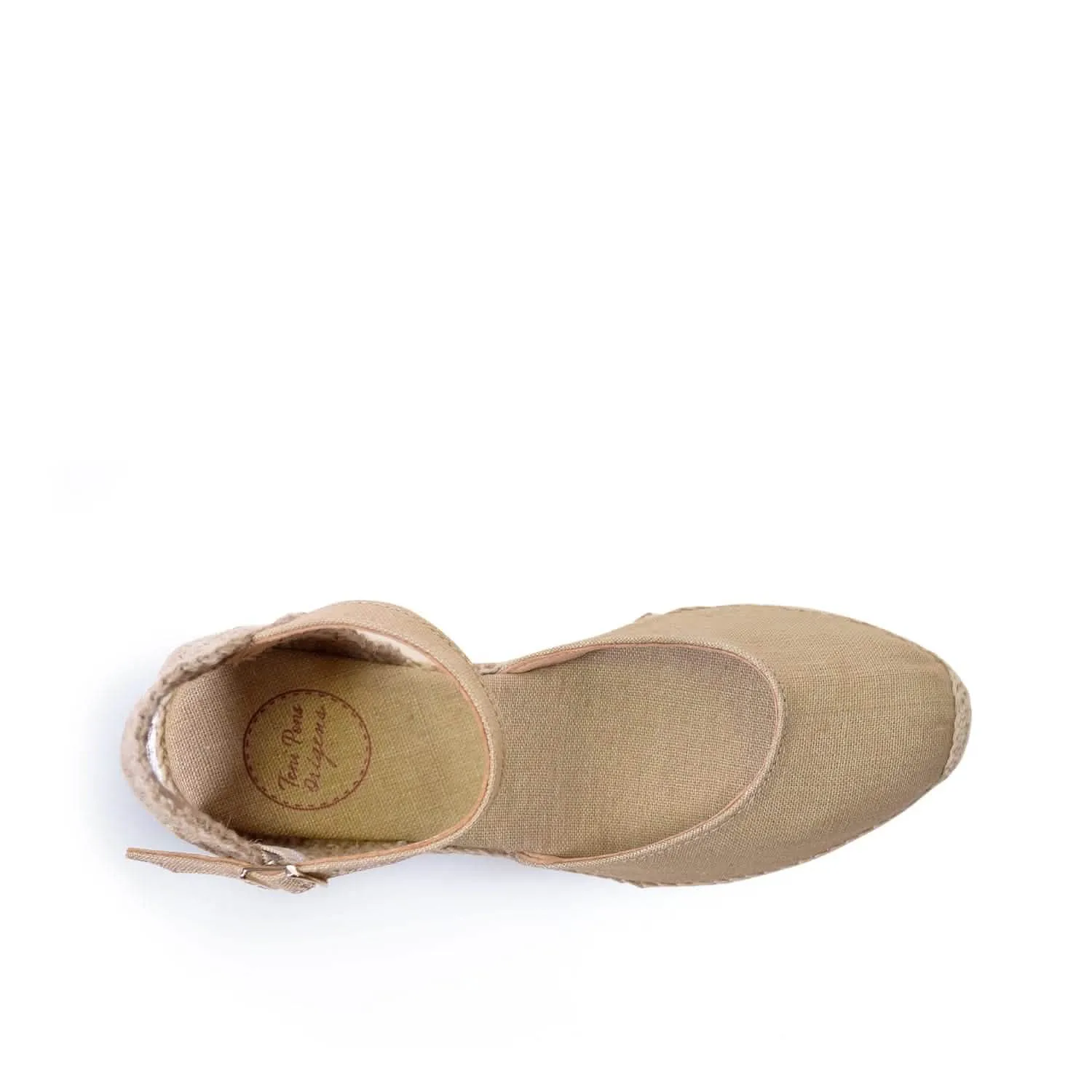 Women's Closed Toe Linen Wedge Espadrille - Caldes.