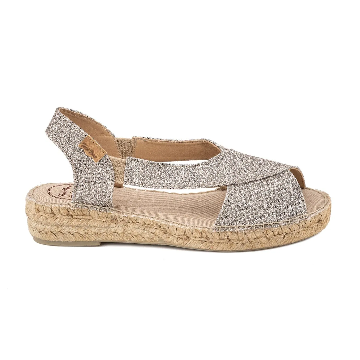 Women's Elda-S Metallic Cotton Blend Wedge Espadrille