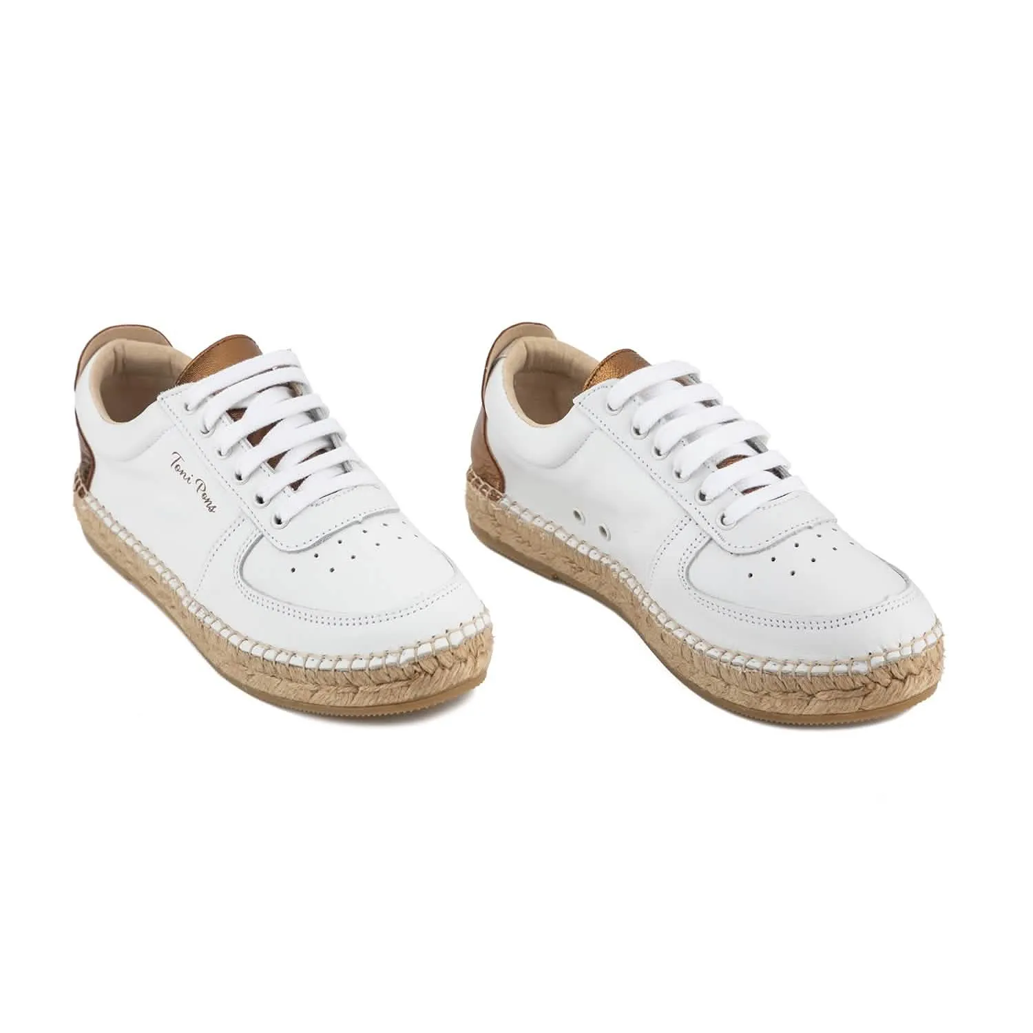 Women's Mei-P Plain Leather Espadrilles