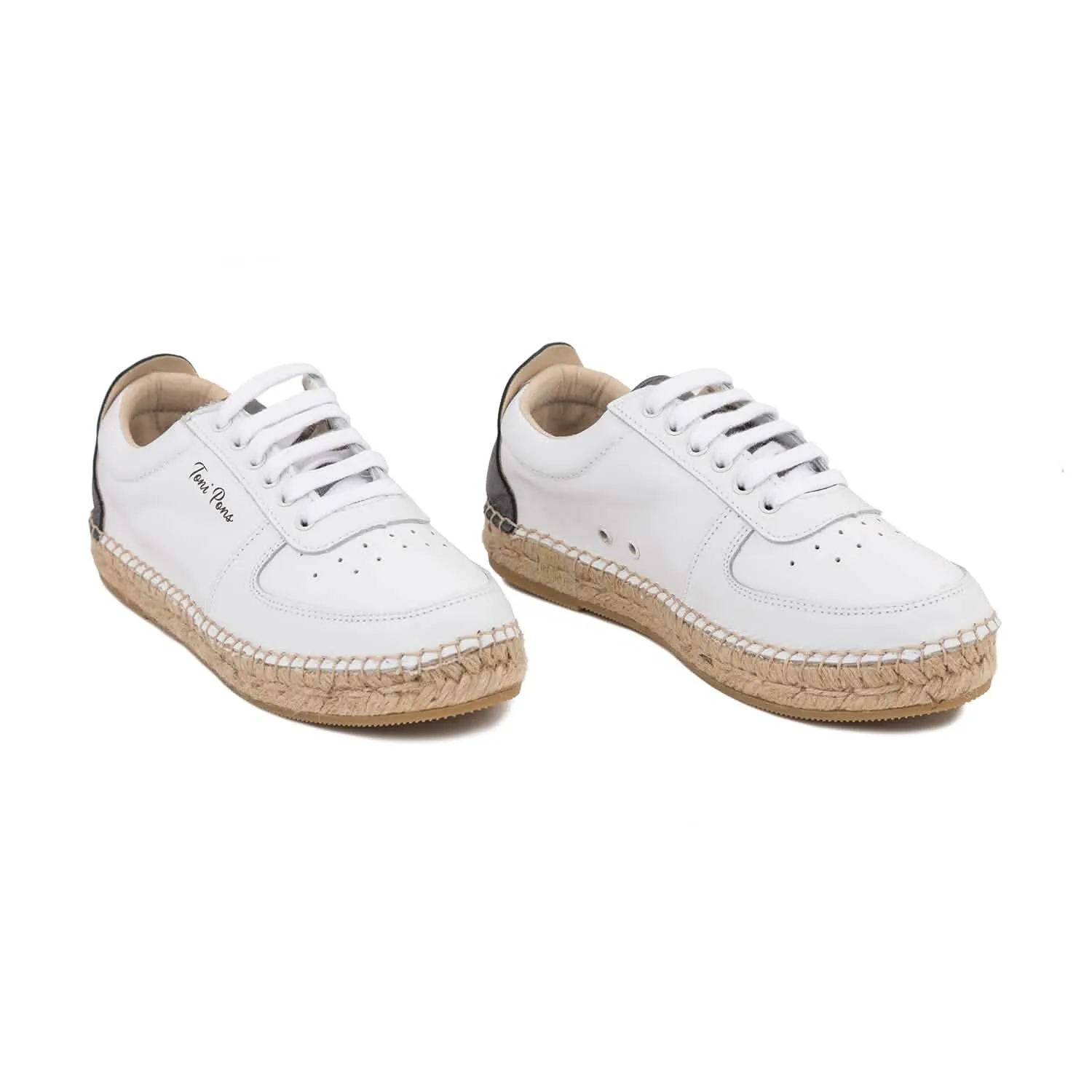 Women's Mei-P Plain Leather Espadrilles