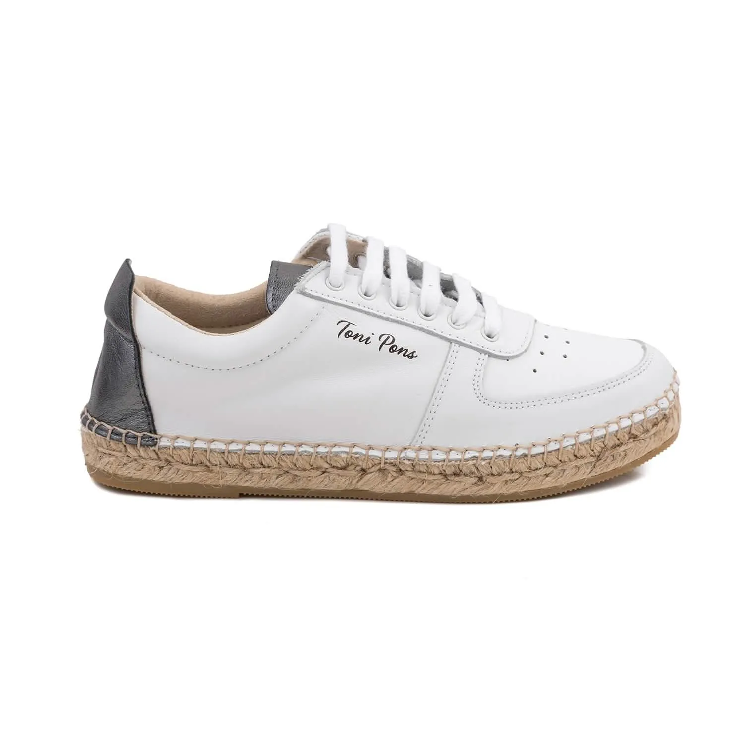 Women's Mei-P Plain Leather Espadrilles