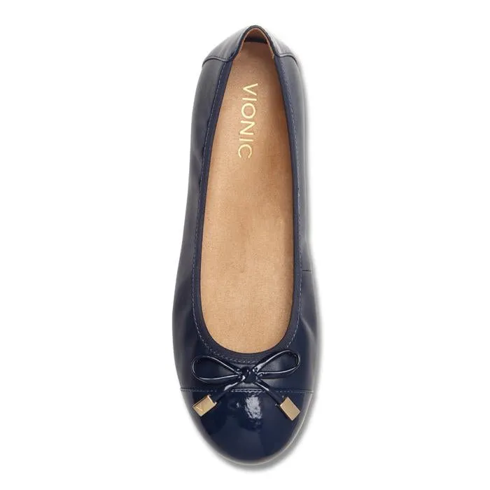 Womens Vionic Minna Ballet Flat Navy