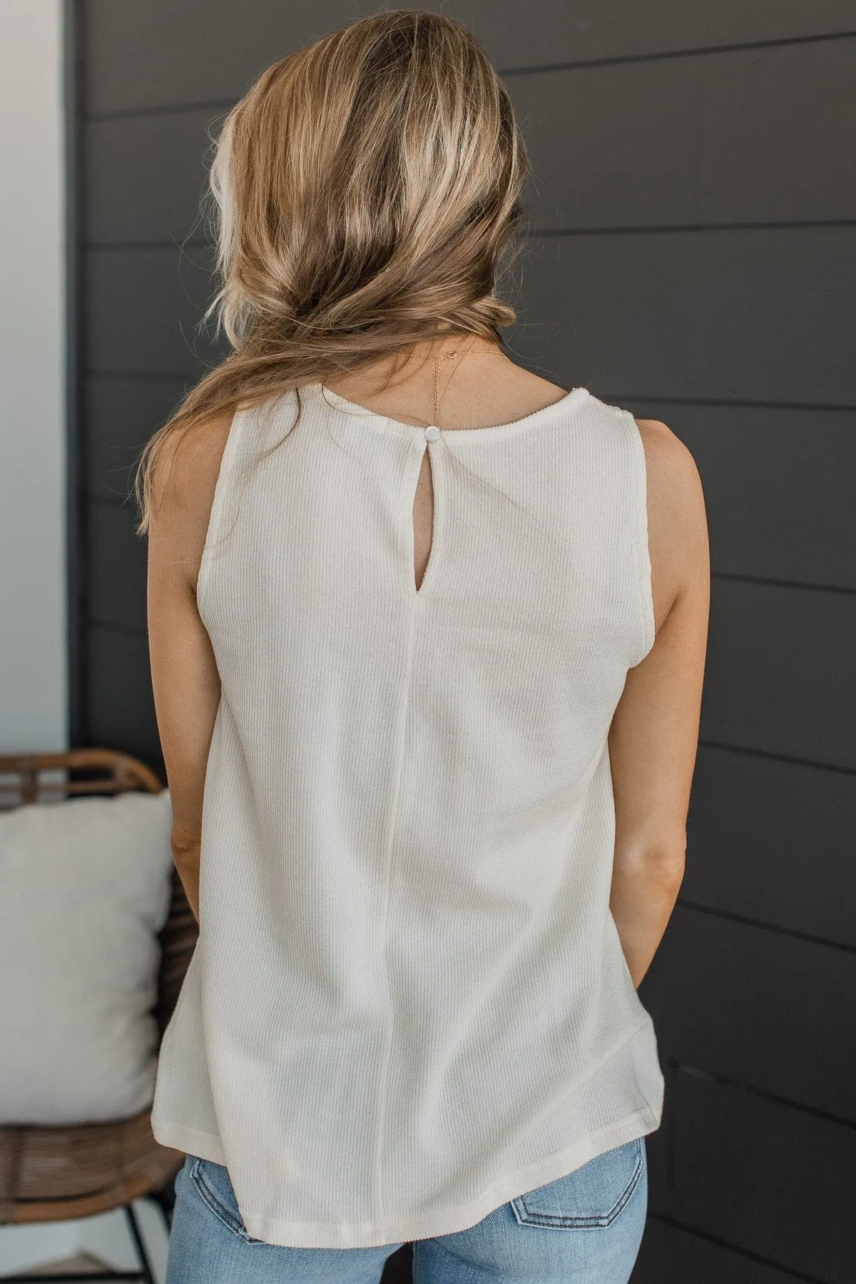 Worthy Knit Tank Top in Cream