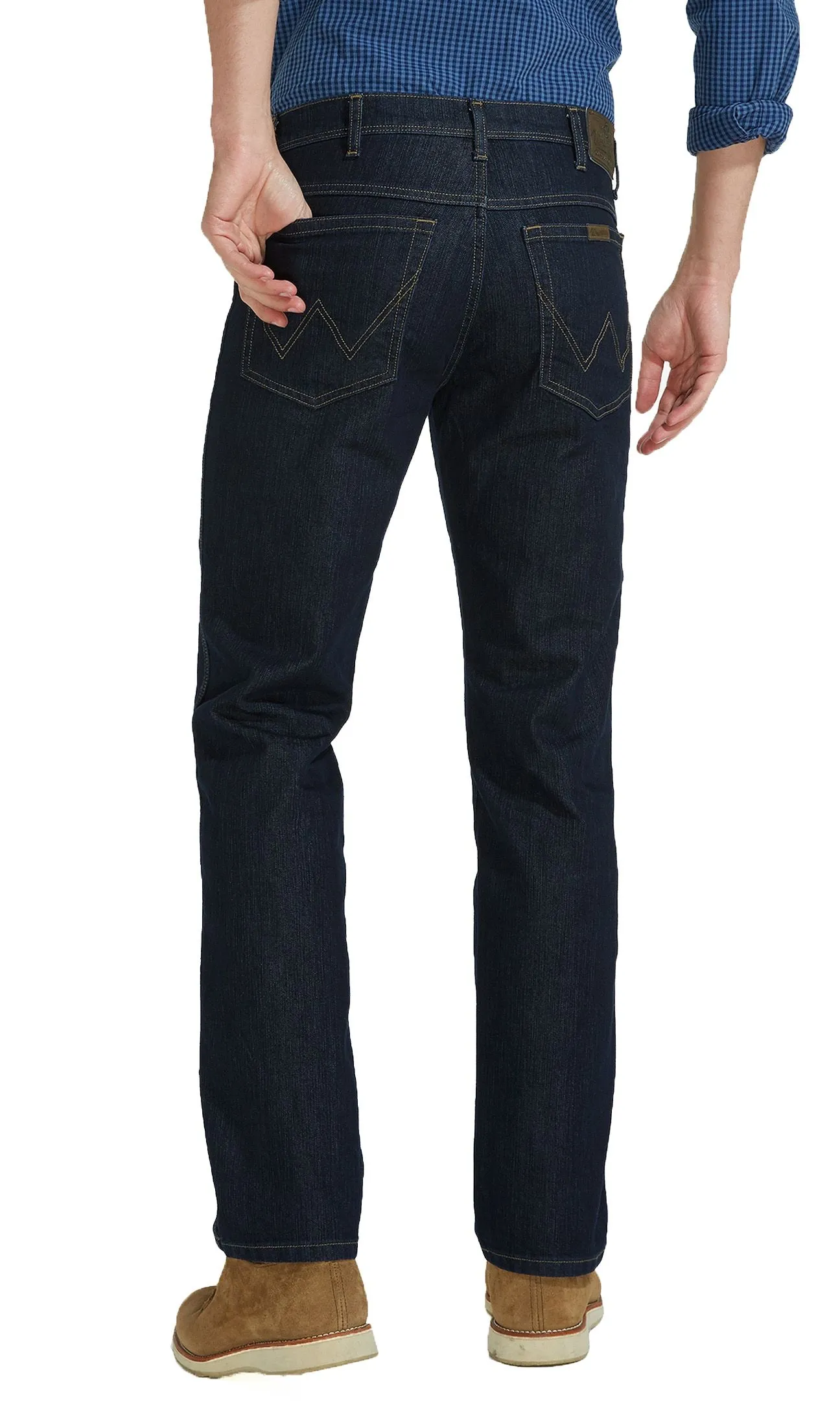 Wrangler Durable Stretch Denim Jeans Rinsewash Blue