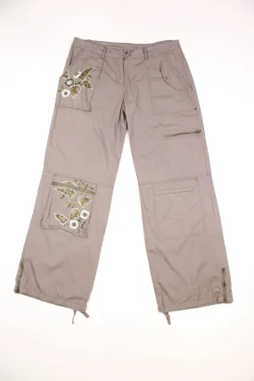 Y2K Floral Cargo Trousers