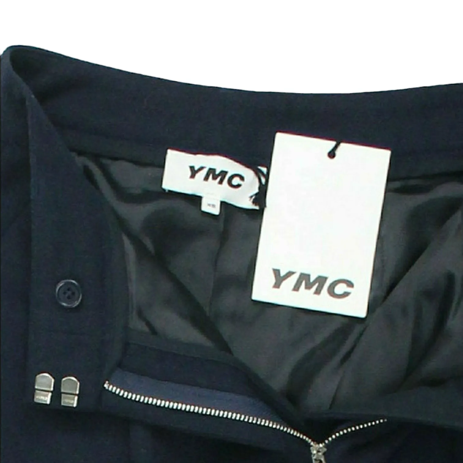 YMC Navy Wool Pleat Trousers