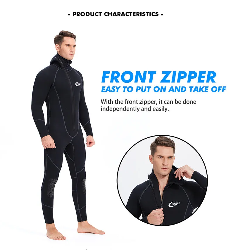 YONSUB Long Sleeved 5MM Wetsuit (With Hood)