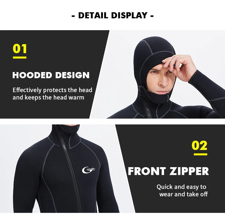 YONSUB Long Sleeved 5MM Wetsuit (With Hood)