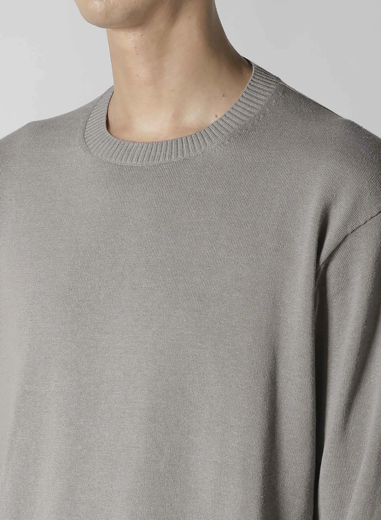 Y's for men INTERSIA LOGO ROUND NECK PULL OVER KNIT