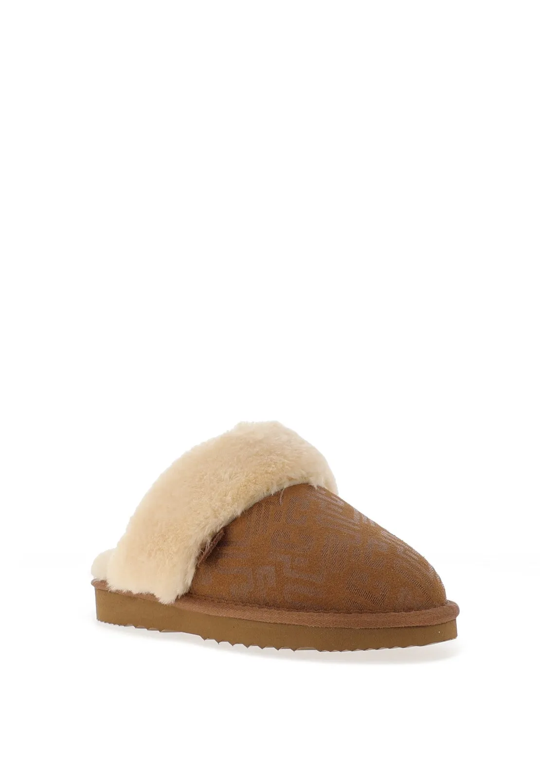 Yukon Canada Albert Abstract Print Slippers, Chestnut